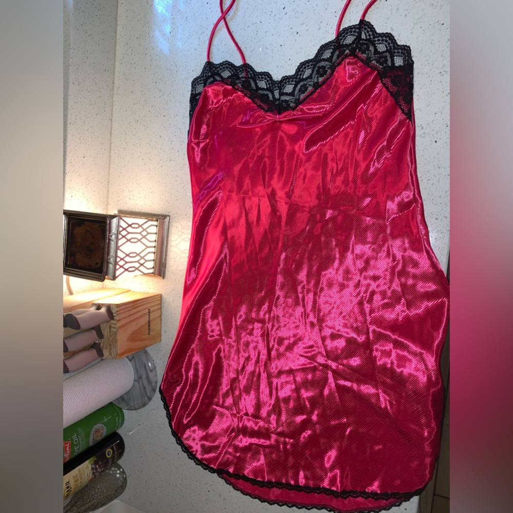 💖Y2K vintage hot pink slip dress